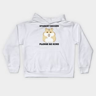 Caution Student Driver Cute Hamster Meme Bumper Kids Hoodie